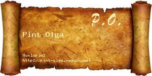 Pint Olga névjegykártya
